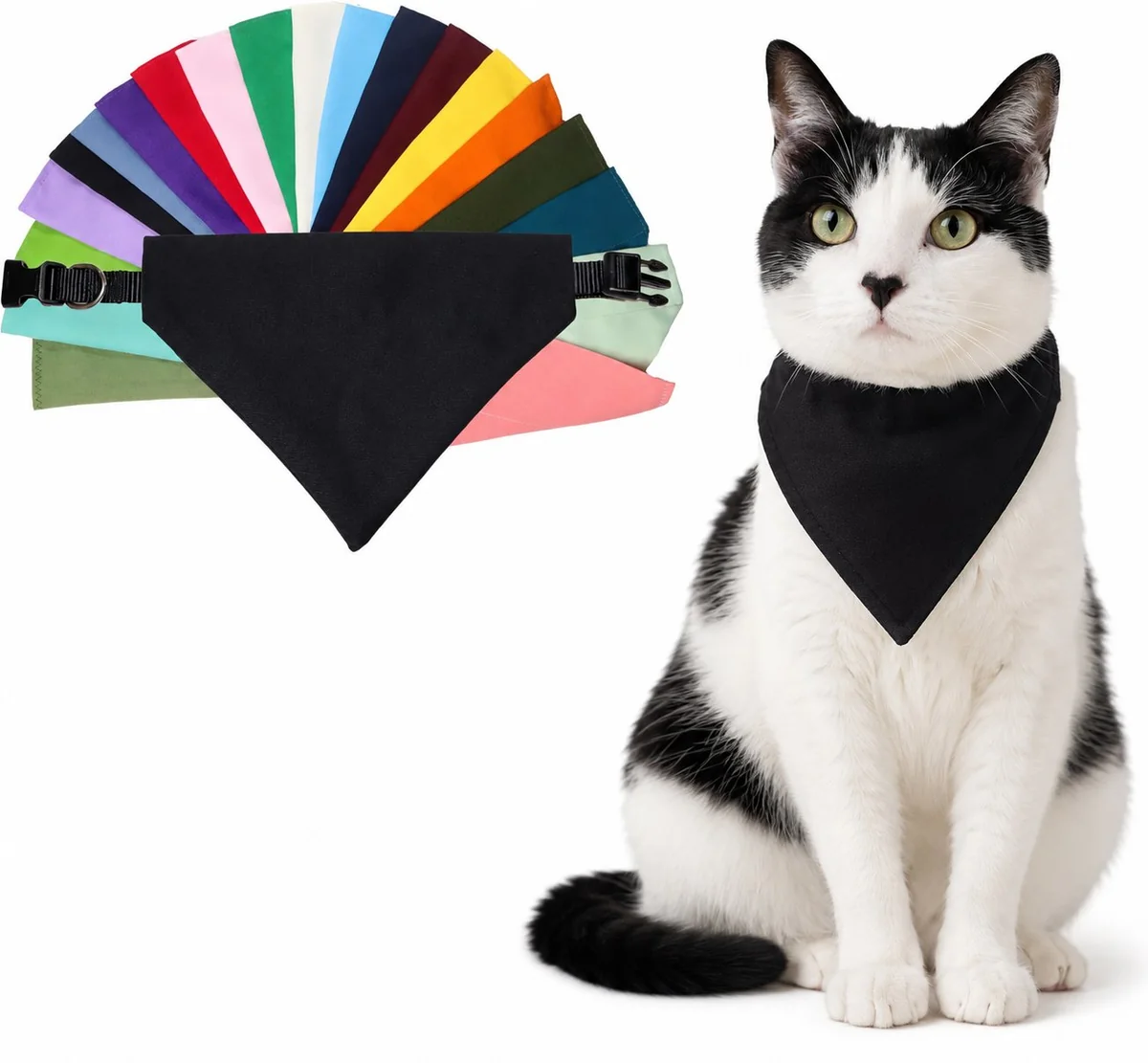 Bandana gato collar regulable de seguridad - 15 colores