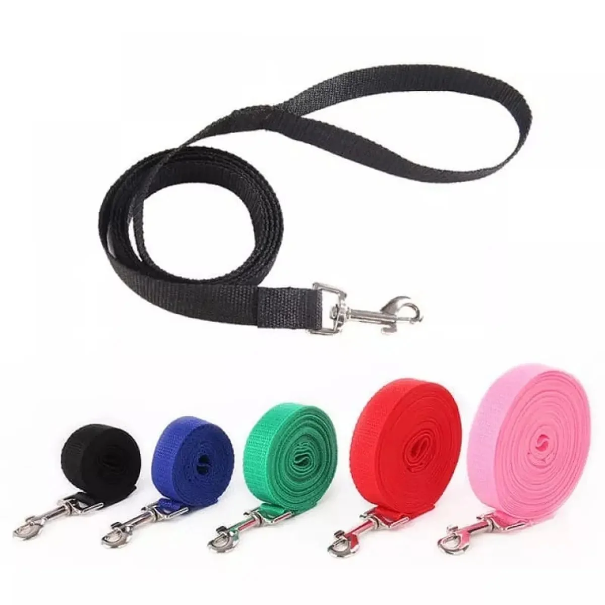 Correas para perros por mayor 1 metro nylon - 5 colores Chile