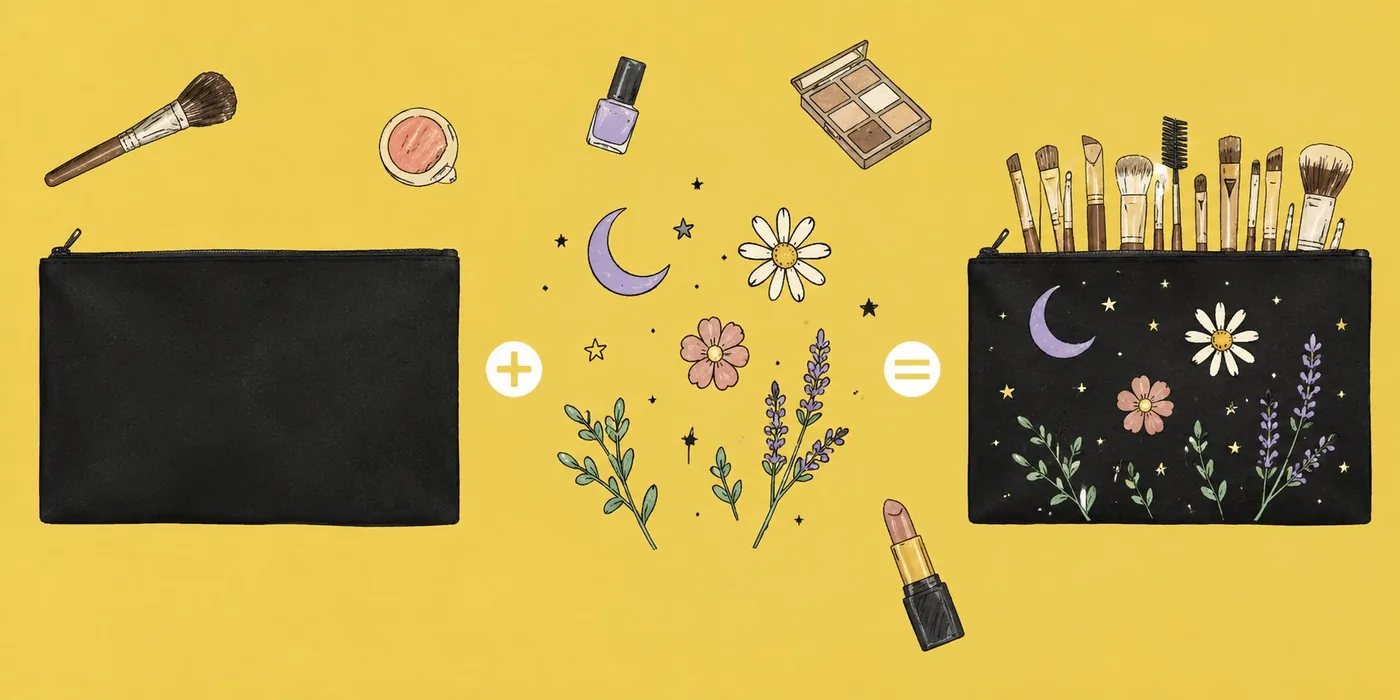 Estuche gabardina negro para pintar decorar kit creativo cosméticos taller mayorista Chile