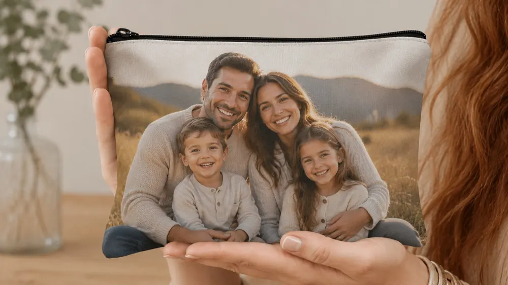 Estuche foto familia sublimado tela lienzo