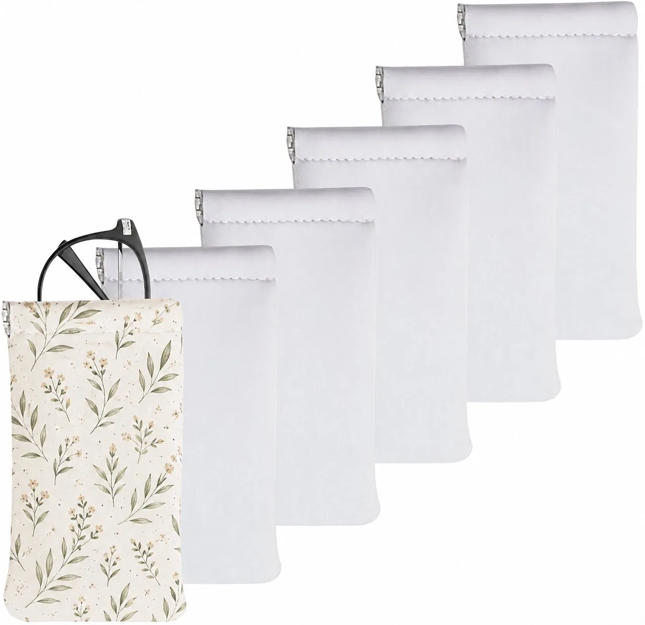 Estuche sublimable PU blanco multiuso porta lentes cosméticos lápices mayorista Chile