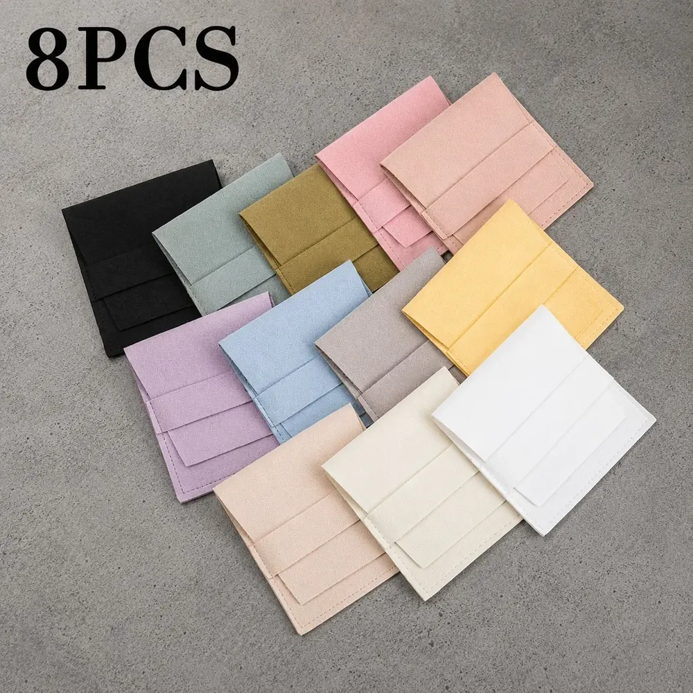 Estuches para joyería PU símil cuero 8 colores pastel mayorista Chile