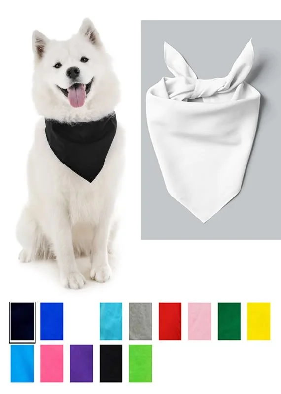 Pañoleta triangular clásica para perro personalizada con logo - 13 colores