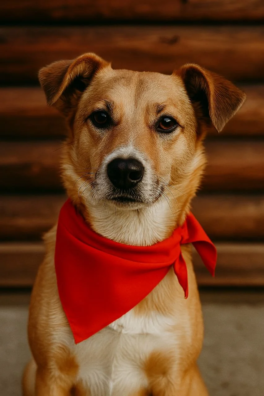 Perro con bandana personalizada - regalo corporativo Chile